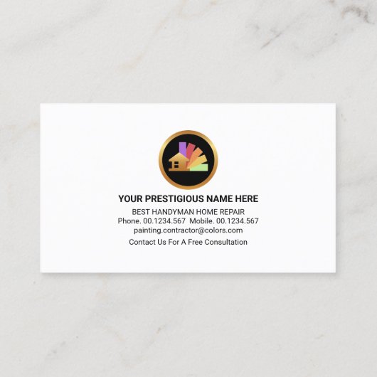 Creative PAINTER Signage Brush Visitekaartje (Achterkant)