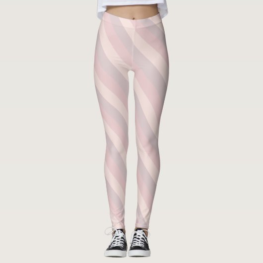Creative Pastel Colors Roze Cream Paarse Sjabloon Leggings (Voorkant)