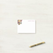 Creative Pastel Kleuren Waterverf Rozen Sjabloon Post-it® Notes (Op bureau)