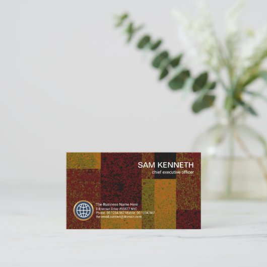 Creative Patchwork Artwork CEO Founder Visitekaartje (Staand voorkant)