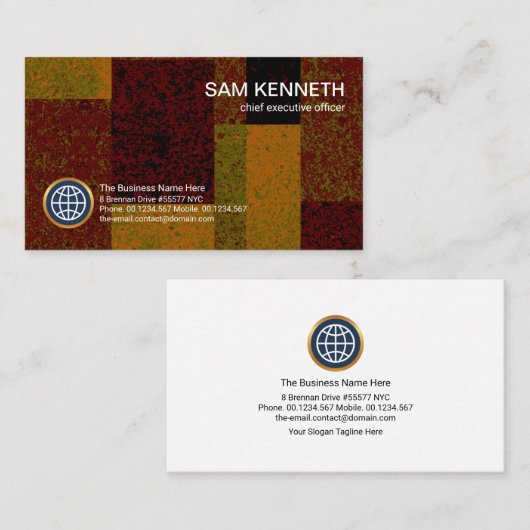 Creative Patchwork Artwork CEO Founder Visitekaartje (Voorkant / Achterkant)