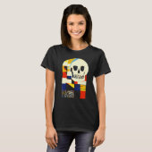 Creative Patchwork schedel Abstracte vormen Artful T-shirt (Voorkant volledig)