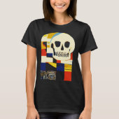 Creative Patchwork Skull Abstract Shapes Artful Gr T-shirt (Voorkant)
