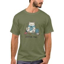 Creative Paws Witte Kat Breien Zomer Kleding Grafi