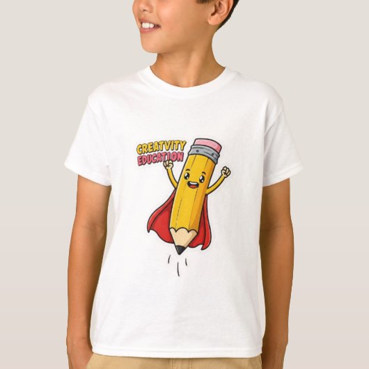 Creative Pencil Power – Kinder T-Shirt Design (Voorkant)