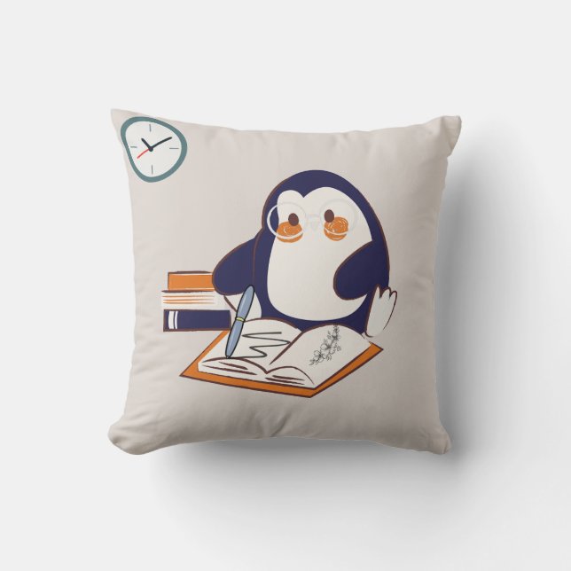 Creative Penguin Pillow - Schattige kunst in actie Kussen (Voorkant)