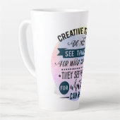Creative People citeert Word Art Latte Mok (Linkerhoek)