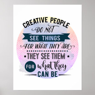 Creative People citeert Word Art Poster