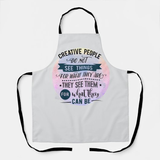 Creative People citeert Word Art Schort (Voorkant)