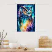 Creative Perched Owl Illustratie Poster (Keuken)