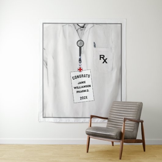 Creative Pharmacy School Afstuderen Gefeliciteerd Wandkleed (In situ)