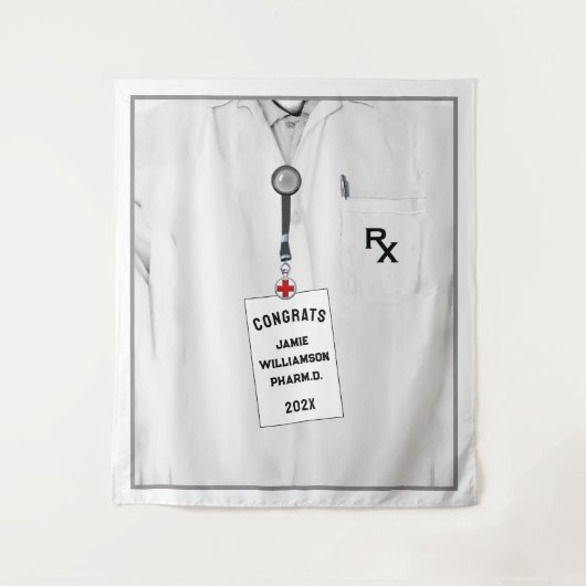 Creative Pharmacy School Afstuderen Gefeliciteerd Wandkleed (Voorkant)