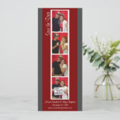 Creative Photo Booth Save the Date (Red & Pewter) (Staand voorkant)