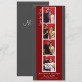 Creative Photo Booth Save the Date (Red & Pewter) (Voorkant / Achterkant)
