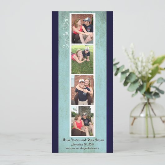 Creative Photo Booth Save the Date (Sky Blue) (Staand voorkant)