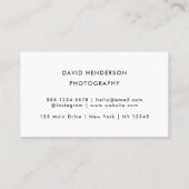 Creative Photographer White Qr Code Visitekaartje (Achterkant)