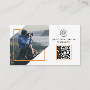 Creative Photographer White Qr Code Visitekaartje