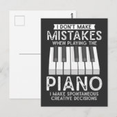 Creative Pianist Witty Piano Musician Music Lover Briefkaart (Voorkant / Achterkant)