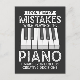 Creative Pianist Witty Piano Musician Music Lover Briefkaart