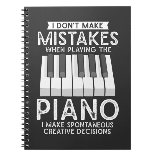 Creative Pianist Witty Piano Musician Music Lover Notitieboek (Voorkant)