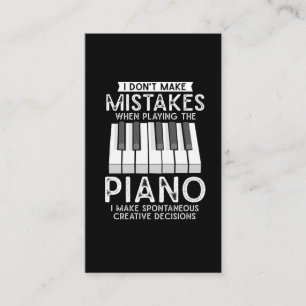 Creative Pianist Witty Piano Musician Music Lover Visitekaartje