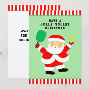 Creative Pickleball-kerstfeestkaarten Feestdagenkaart