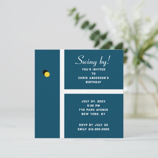 Creative Pickleball Party Kaart (Staand voorkant)