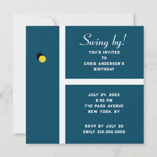 Creative Pickleball Party Kaart (Voorkant)