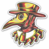 Creative Plague Doctor Illustratie Sticker (Voorkant)
