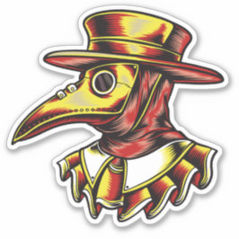 Creative Plague Doctor Illustratie Sticker