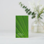 Creative Plain Green Botanic Trendy Consultant Visitekaartje (Staand voorkant)