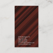 Creative Plain Reddish Brown Trendy Consultant Visitekaartje (Achterkant)