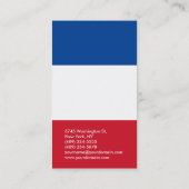 Creative Plain Rood Blauw Wit Trendy Consultant Visitekaartje (Achterkant)