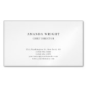Creative Plain Simple White Attractive Stylish Magnetisch Visitekaartje (Voorkant)