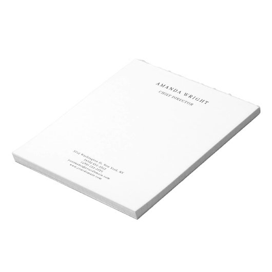 Creative Plain Simple White Attractive Stylish Notitieblok (Linkerzijde)