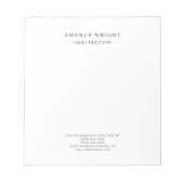 Creative Plain Simple White Attractive Stylish Notitieblok (Voorkant)