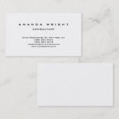 Creative Plain Simple White Attractive Stylish Visitekaartje (Voorkant / Achterkant)