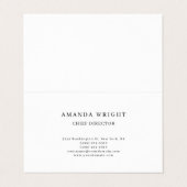 Creative Plain Simple White Attractive Stylish Visitekaartje (Buitenkant ongevouwen)