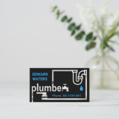 Creative-plug-pipes Silver Plumber Signage Visitekaartje (Staand voorkant)