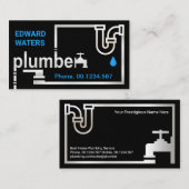 Creative-plug-pipes Silver Plumber Signage Visitekaartje (Voorkant / Achterkant)