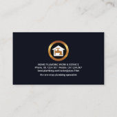 Creative Plumber Faucet Signage Service Visitekaartje (Achterkant)