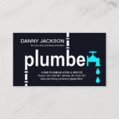 Creative Plumber Faucet Signage Service Visitekaartje (Voorkant)