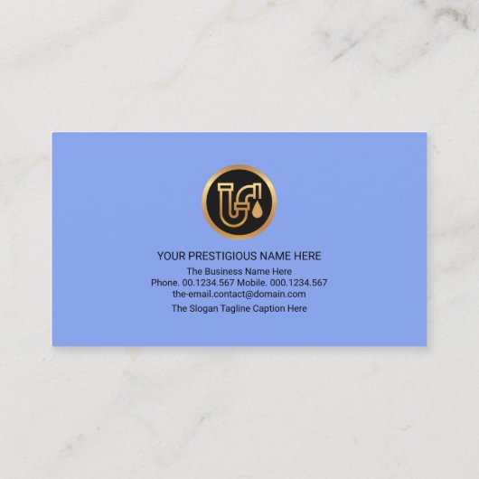 Creative Plumber Faucet Signage Water Pipes Visitekaartje (Achterkant)