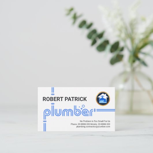Creative Plumber Pipes lekken Visitekaartje (Staand voorkant)