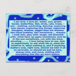 Creative Postcard 4a I am love, dreams, being here Briefkaart