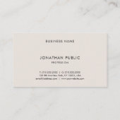 Creative Professional Elegant Simple Plain Trendy Visitekaartje (Achterkant)