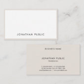 Creative Professional Elegant Simple Plain Trendy Visitekaartje (Voorkant / Achterkant)