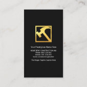 Creative Professional Gold Handyman Tools Visitekaartje (Achterkant)