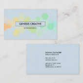 Creative Professional Honeycomb Gradient Blue Visitekaartje (Voorkant / Achterkant)