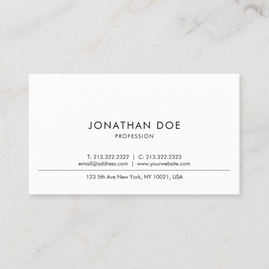Creative Professional-minimalistisch ellegant eenv Visitekaartje (Voorkant)